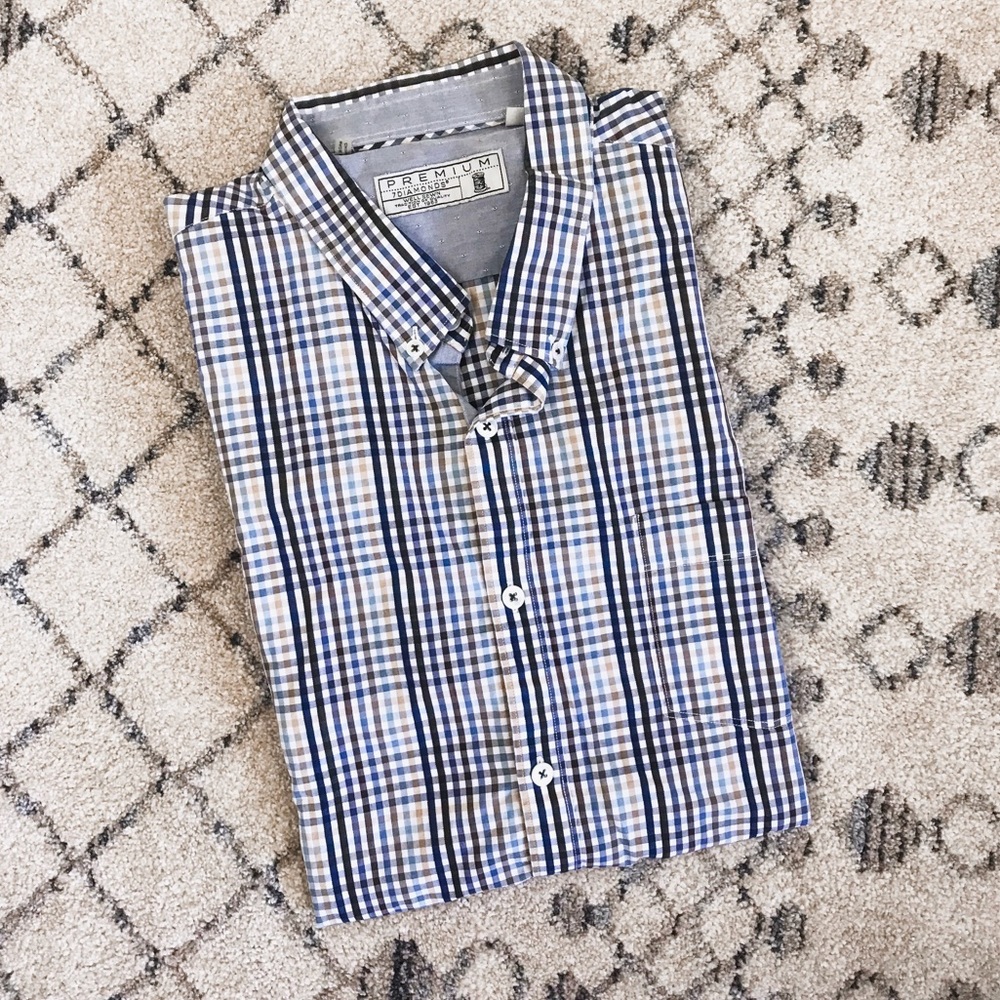 7 Diamonds Premium Checkered Dress Shirt